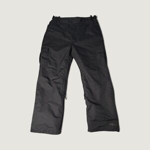 Helix Mens XL Black Insulated Snow Pants Cargo Ski Snowboard Trousers